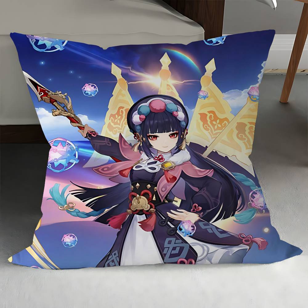 

Genshin Yun-Jin Cushion Cover Decorative Pillow Sofa Home Decor Case Pillow Cases 12x12Inch