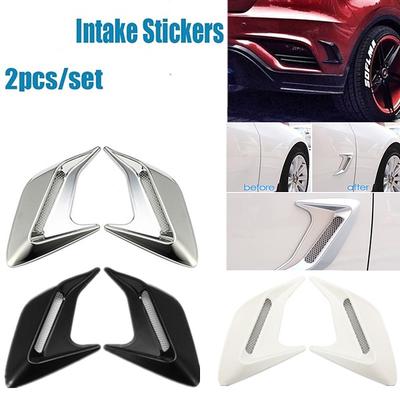 Car Air Flow Sticker Hood Fender Intake Vent Auto Decorative Cover 3D