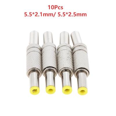 10Pcs 55x21mm 55x25mm Durable Metal DC Power Plugs Jack Connector For DIY Electronics Repair Projects Power Wiring Projects