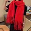 Tassel Winter Cashmere Scarves Mohair Long Shawl Classic Wool Scarf  Autumn Winter