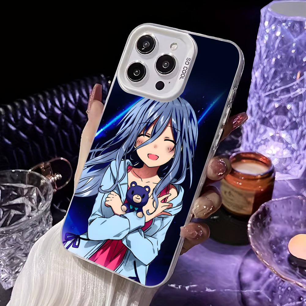 Date a Live Mio Takamiya White Translucent Mobile Phone Case for iPhone 17 16 15 14 13 12 11 X XR XS Air Pro Max Plus Colorful
