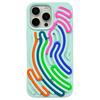 For iPhone 16 Pro Max Case 3D Stress Relief DIY Colorful Bar Silicone PC Phone Cover Arc Stripe