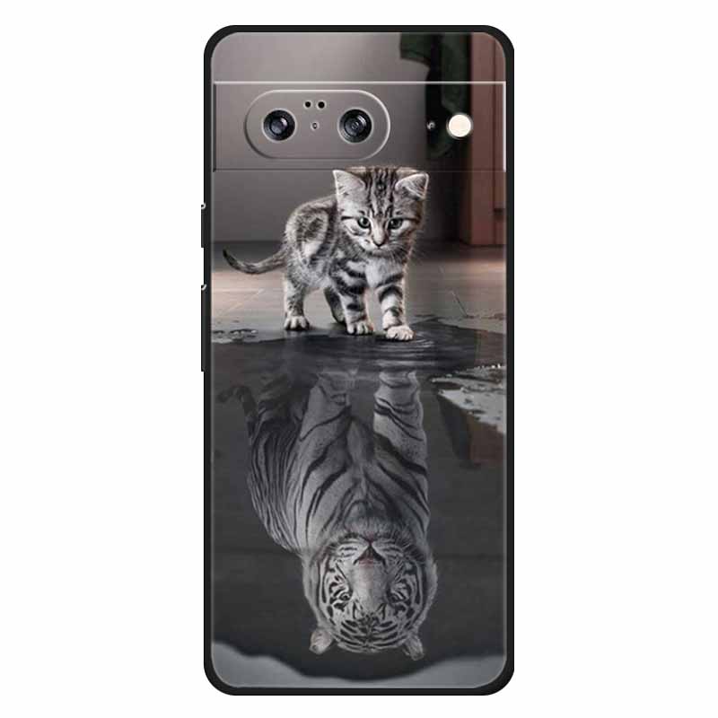 Für Google Pixel 8 / 8pro Hülle Weiches Silikon Löwe Eule Luxuriöse Rückabdeckungen Für Google Pixel 8 Pro Hüllen Pixel8 Cartoon Schalen