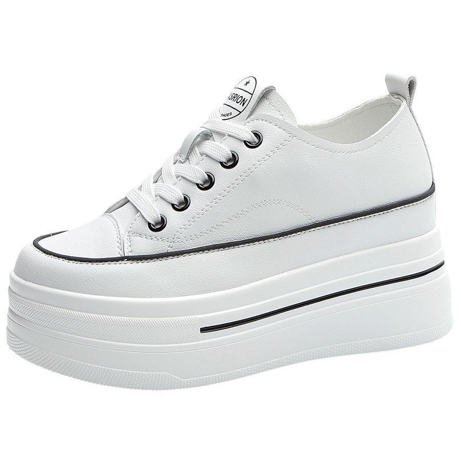 Small inner height-increasing women's shoes 8cm versatile and breathable 2025 summer new high-soled thick-soled ins muffin baseplate shoes