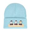 Usagi Chiikawa Round Top Dopamine Print Knit Hat For Animation Enthusiasts
