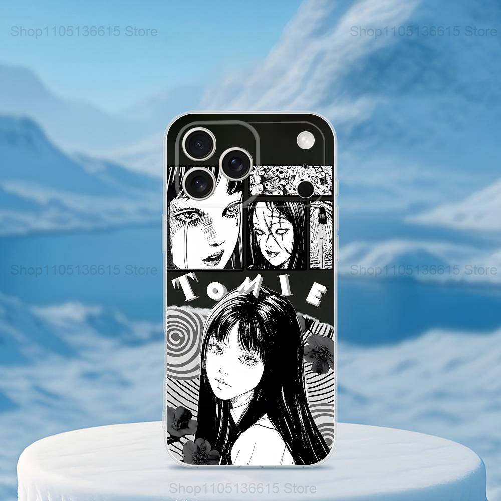 Comics T-Tomie J-Junji ito Phone Case For iPhone 16,15,14,13,12,11,17 Pro,Max,Plus,X,XS,XR,SE,Mini Transparent Soft Cover iPhone17