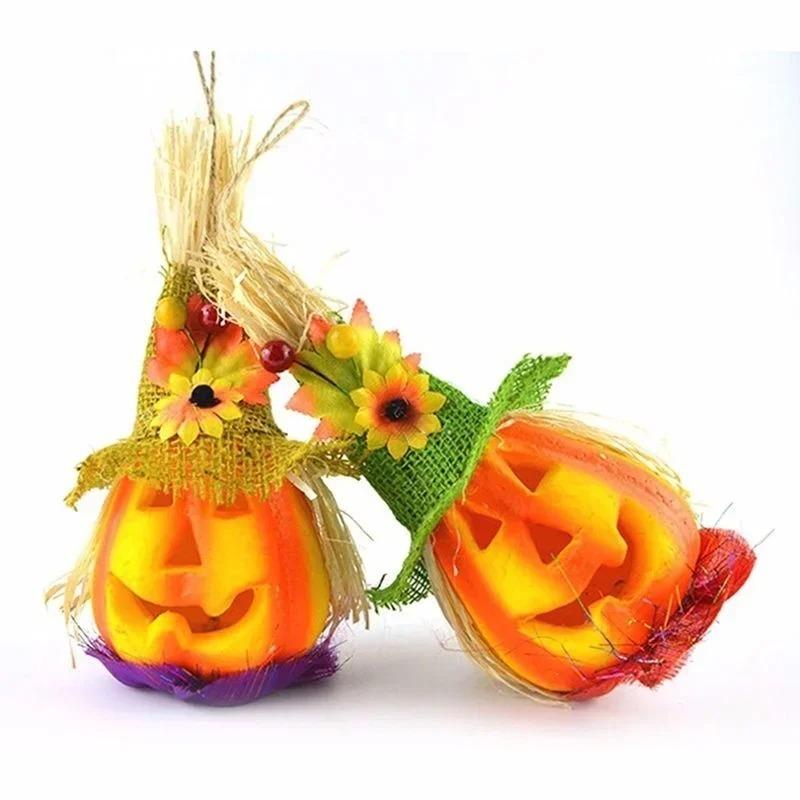 Luz de noche de calabaza, decoración de Halloween, luces, accesorios de decoración para fiestas al aire libre en el hogar