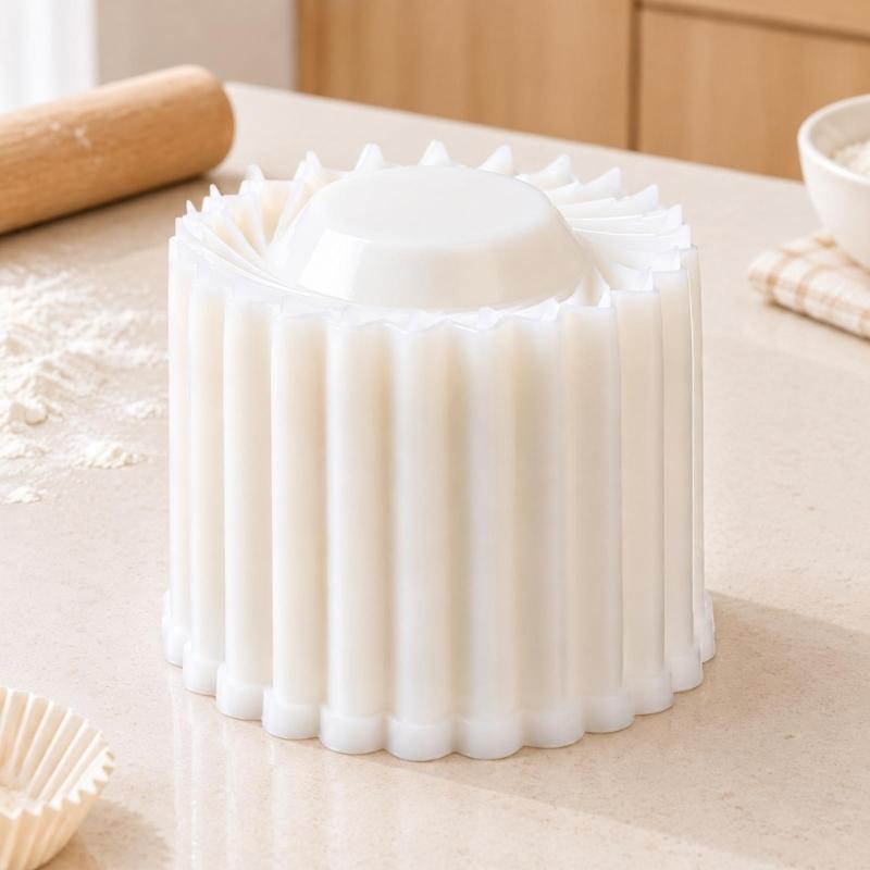 Detachable Plastic Mooncakes Press Molds, Double-Ended Pastry Shaper with Reversible Edges for Cookie, Candy, Mousse Dessert, and Pastries