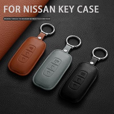 Leather Car Remote Key Case For Nissan Qashqai Juke J10 J11 X-Trail T32 T31 Kicks Tiida Altima Pathfinder Note Auto Accessories