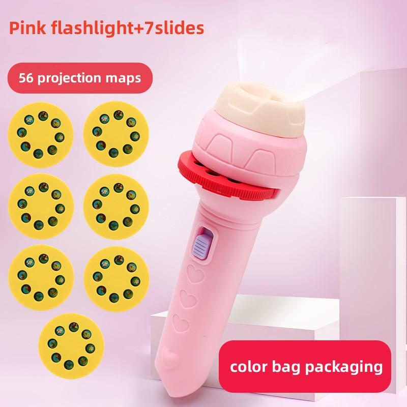 Braided Beads 24/56 imagens Projection Toy Flashlight Toys Colour Early education Souptoys Cartoon Children's gift spacer beads