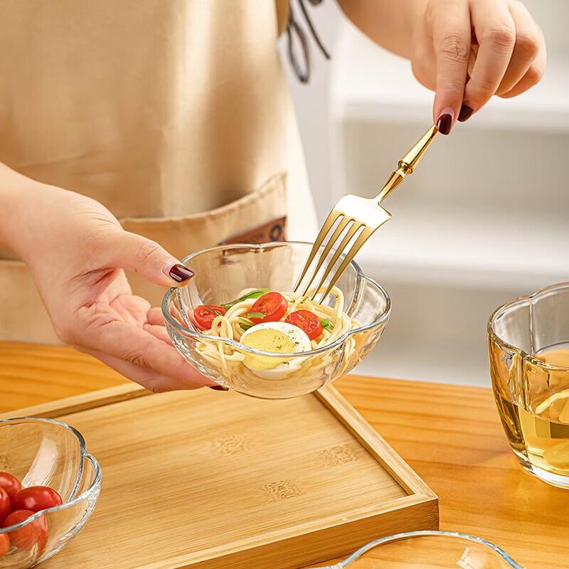 LOVWISH Nordische Wolken Glas Salatschüssel Set (2er-Pack)