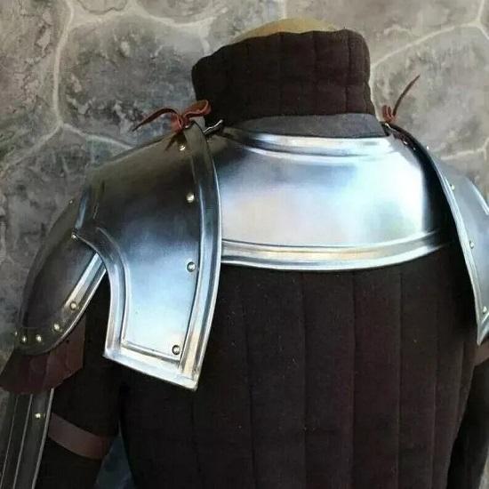 Pauldrons And Gorget Armor Set Larp Reenactment Cosplay Costume Shoulder And Gorget Steel Armor Shoulder With Gorge