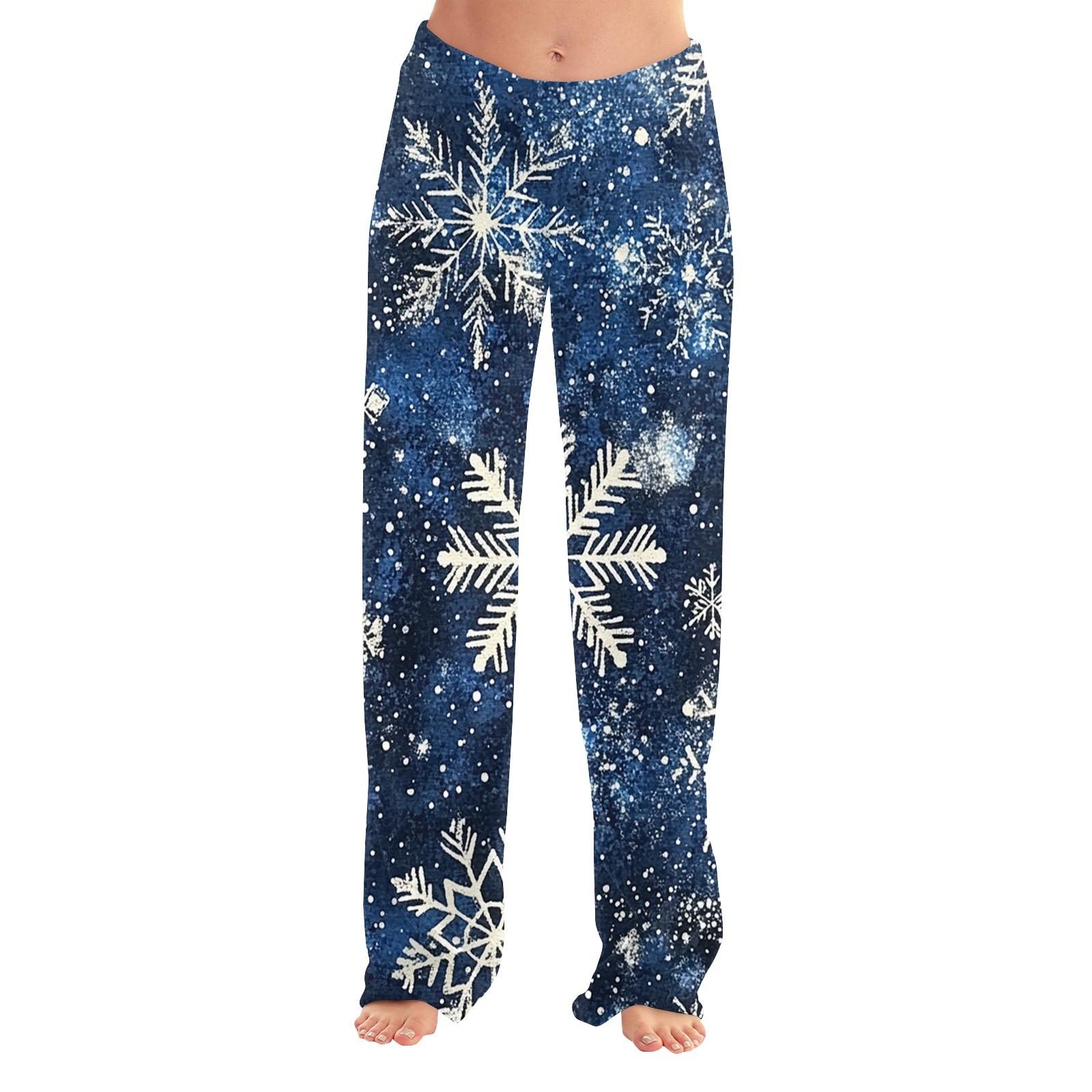 

Женские повседневные брюки с принтом на Хэллоуин, эластичные брюки с завязками на талии L синий