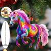 Horse Pendant 2D Acrylic Realistic Horse Decoration Christmas Ornament with Hanging Loop Equestrian Lovers Holiday Decor