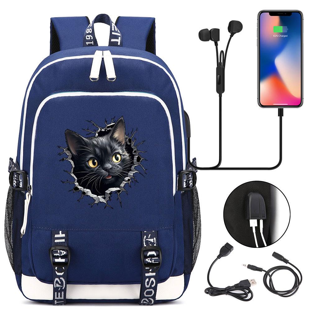 Kawaii dzīvnieks kaķis pusaudžu USB portu