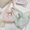 New Lace-up Light Shoulder Bag Summer Large-capacity Vest Bag Bow Commuter Tote Bag