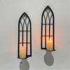 Vintaged Iron Wall Hanging Candle Holder Tealight Pillar Stand for Home Decoration Wall Hanging Sconce