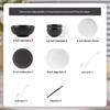 Mode Lanka Minimalist Black & White Ceramic Dinnerware Set