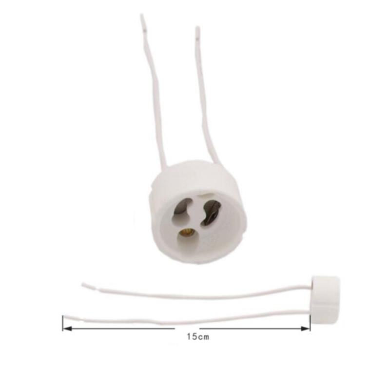 GU10 Lamp Base Socket Holder Converter LED Bulb Connector For Halogen Ceramic Light Wire Jack