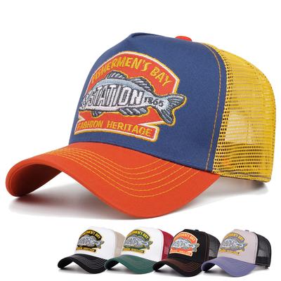 Unisex Summer Fishing Cap Breathable Mesh Trucker Hat Men Women Big Fish Fisherman Sports Snapback Hat Outdoor Cap