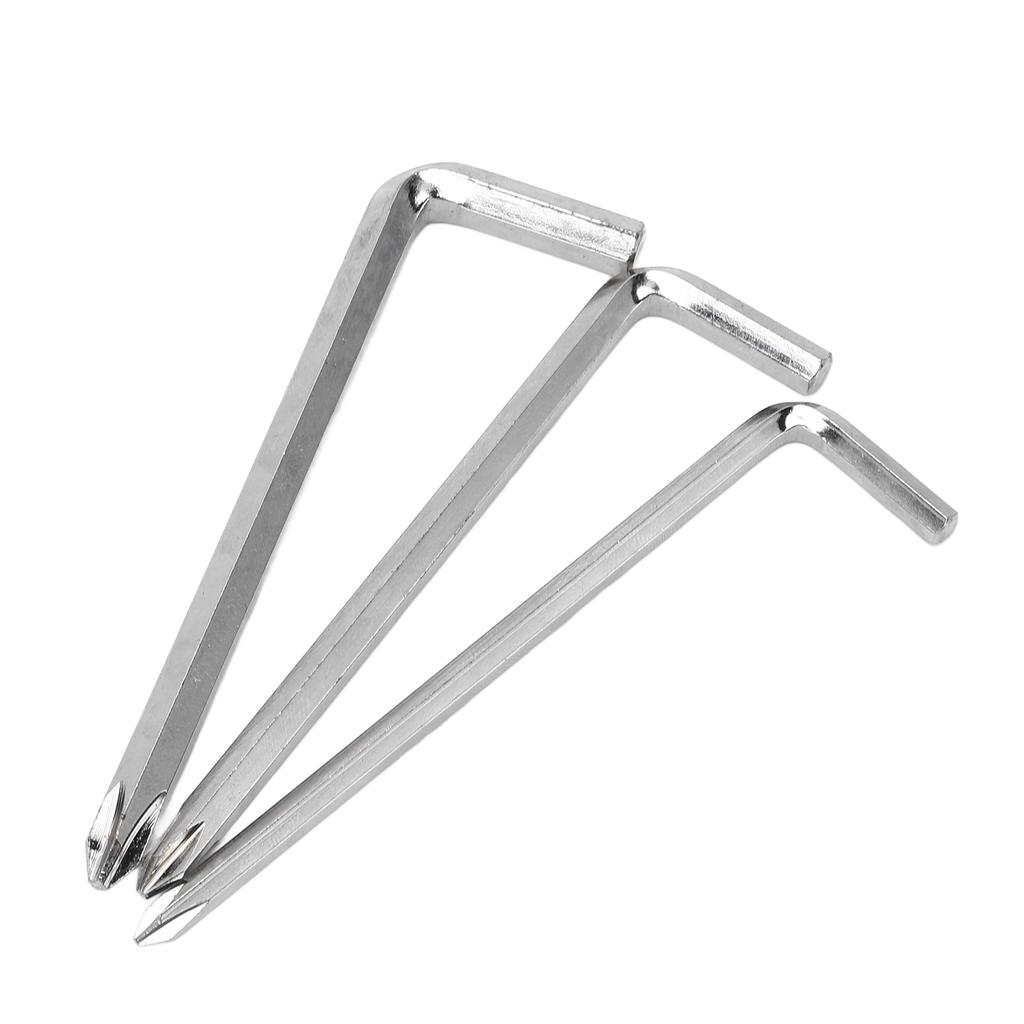 3Pcs Dual Purpose Screwdriver Set L Type Hex Cross Head Steel Simple Hardware Hand Tools