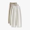 2026 Spring/Autumn Women's Popular High-Waist Loose Cotton Scythe Pants - Casual Wide-Leg, Straight-Leg Design