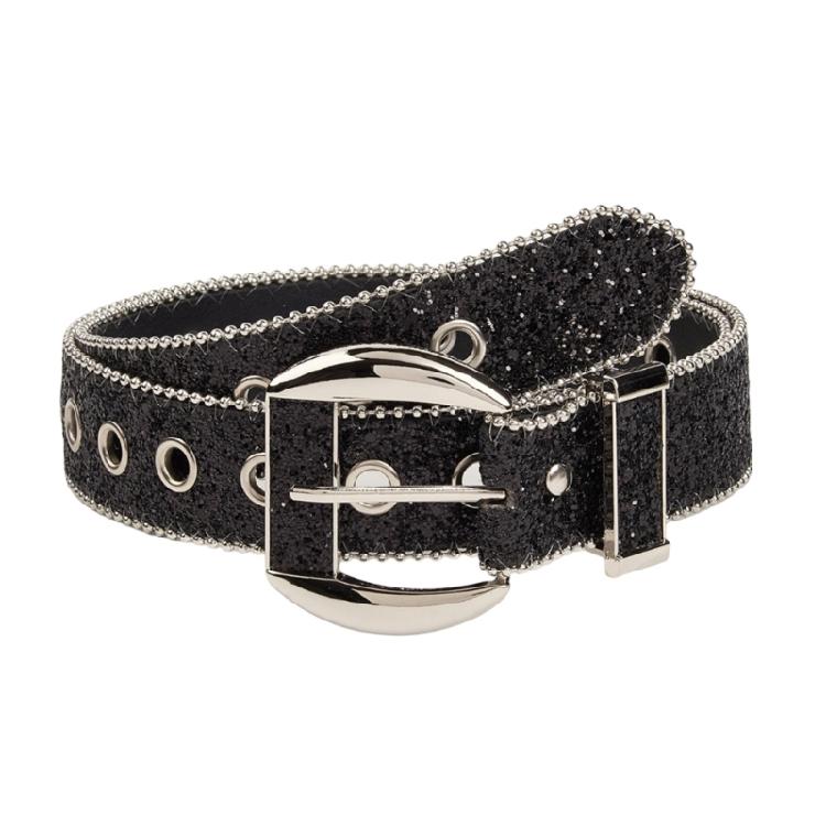 Adjust Length Belt Adjust Pin Buckle Waist Belt Adult Sequins Waist Belt