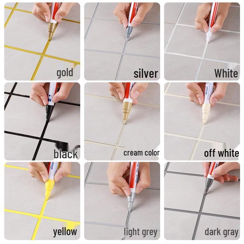 Waterproof Tile & Grout Color Change Pen - Mildew-Proof, Non-Fading Touch-Up Paint Pen