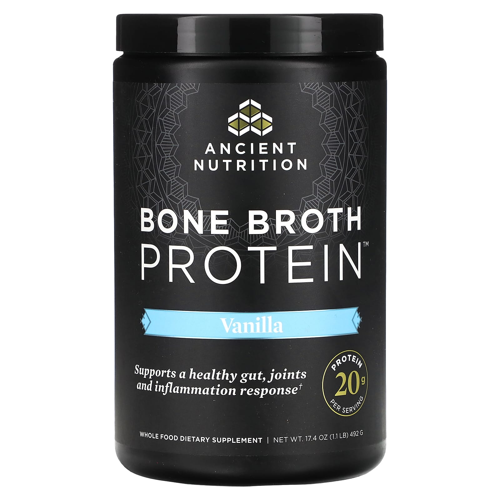 

Beef Bone Broth Protein, Vanilla Flavor, 492G (1.1Lb)