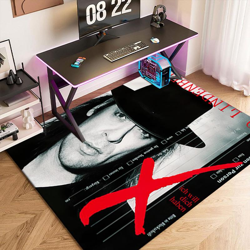 1pc Udo Lindenberg's Black and White Album Carpet Rug for Living Room Bedroom Home Sofa Decoration,Kids Play Non-slip Floor Mat