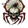 Retro Dark Aesthetic Room Decor Vintage Gothic Spider Sun Catcher, Stained Glass Style Shaped Suncatcher, Acrylic Skull Wall Pendant Spooky