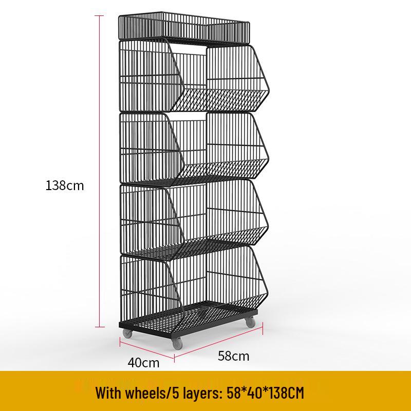 Multi-Layer Stackable Display Basket for Snacks & Vegetables