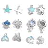 10Pcs Premium Star Moon Alloy Pendants Scratch Resistant Charms for DIY Jewelry Making Handmade Craft Accessories