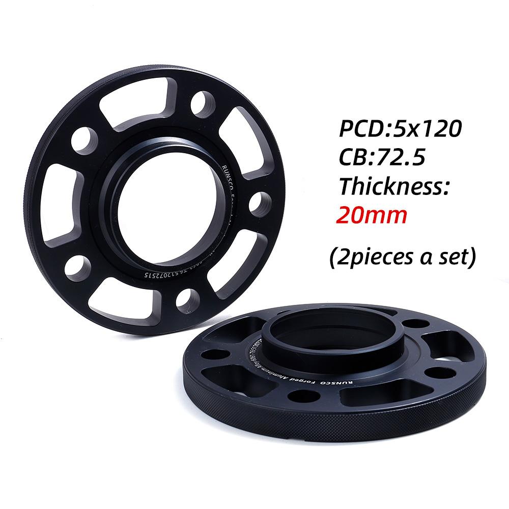 Adapter Dystansu Koła 10/12/15/20mm PCD 5x120 CB 72.5mm 5-śrubowy Pasuje Do Bmw Serii E/F Uniwersalny Samochód 2Sztuki/zestaw Aluminium 6061-T6