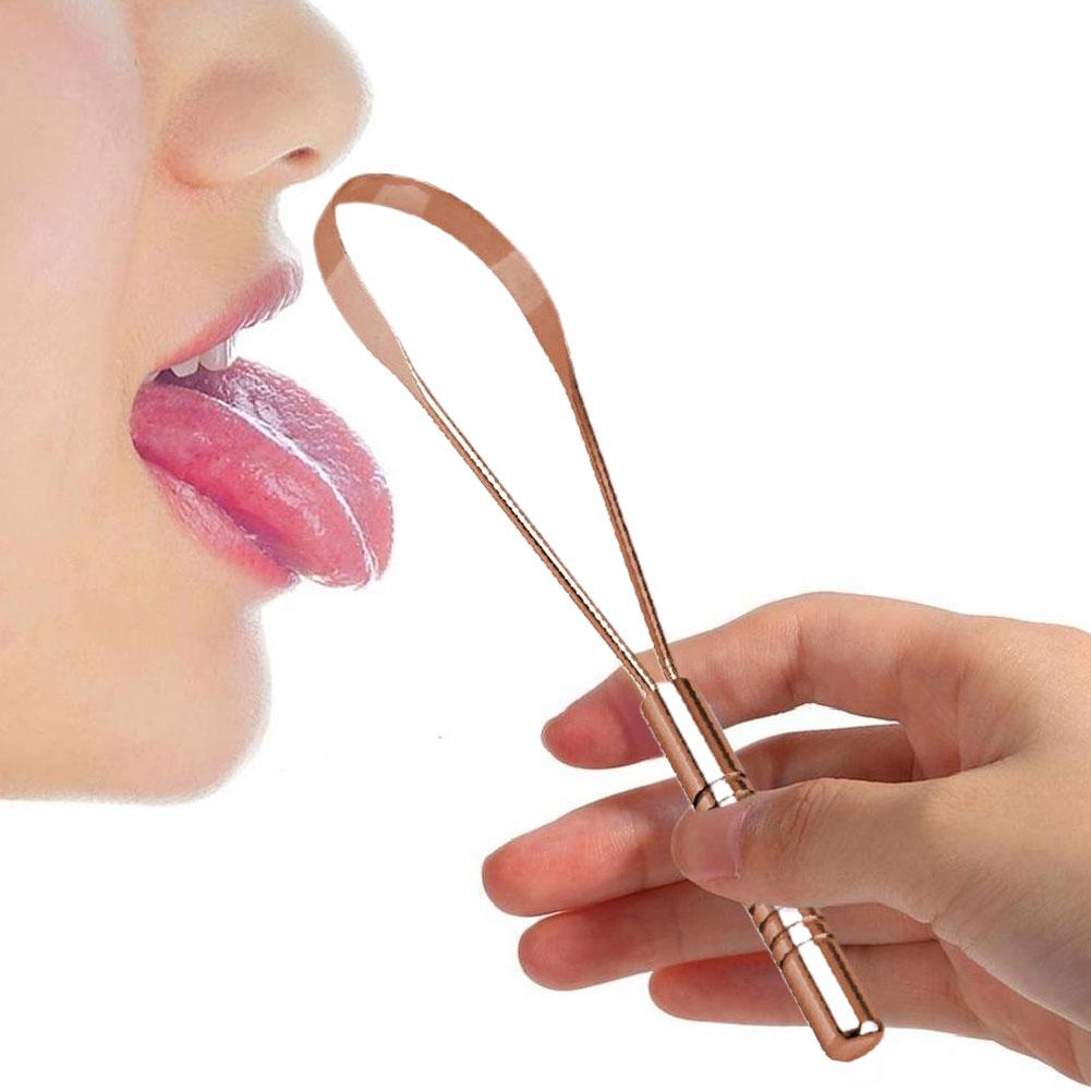 304 Steel Tongue Scraper Single Handle Tongue Cleaner For Adults Oral Care Dental Hygiene Tool K8W9