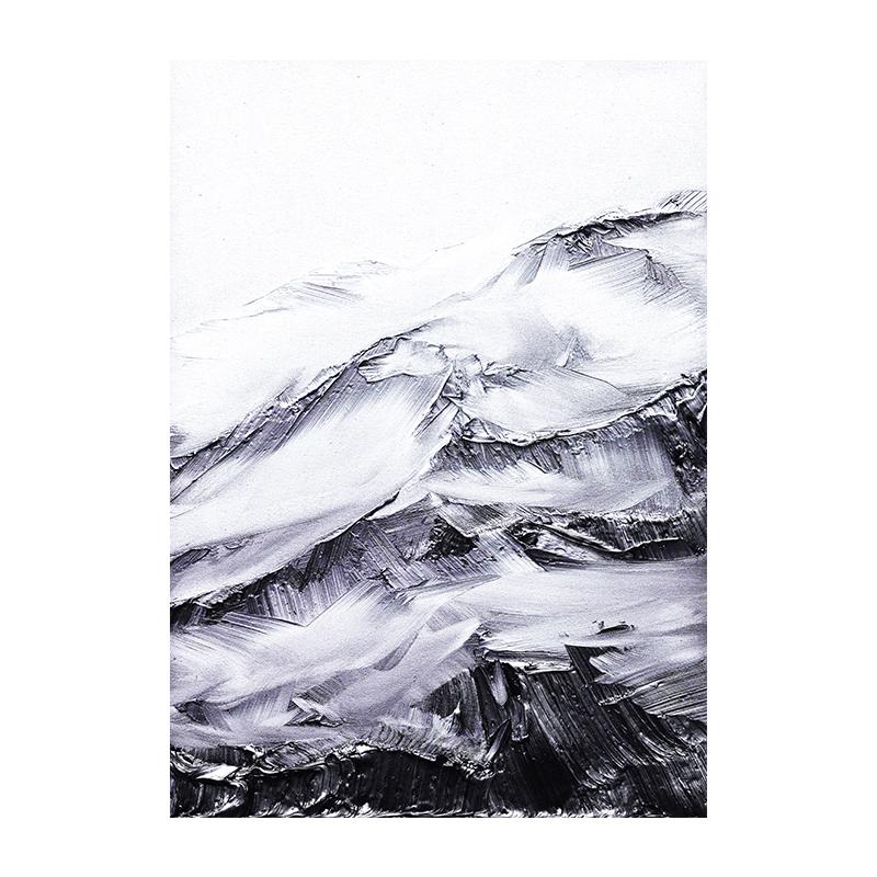 Black and White Texture Abstract Oil Painting Minimalist Wall Art Picture Print Canvas Poster for Living Room Home Decor Cuadros