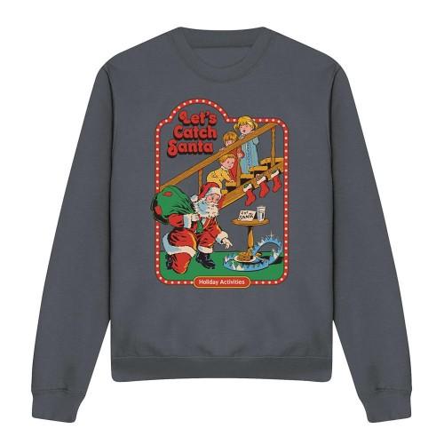 Steven Rhodes Unisex Adult Let´s Catch Santa Sweatshirt