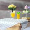 moin moin Miniature Scale Orange Juice Cup Set of 2 Doll Furniture Accessories Tableware Water Jar Summer Glass Ice Glass Realistic 2406mini46 1/6 /