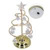 ZK30 LED Christmas Tree Lamp Small Crystal Decorative Iron Tree Night Light Ornament for Gift Golden Warm Light