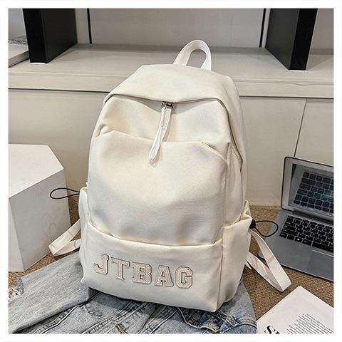 Schoolbag1011 New Simple Casual Backpack Unisex Outdoor Sports Student School Bag Large Capacity Travel Backpack