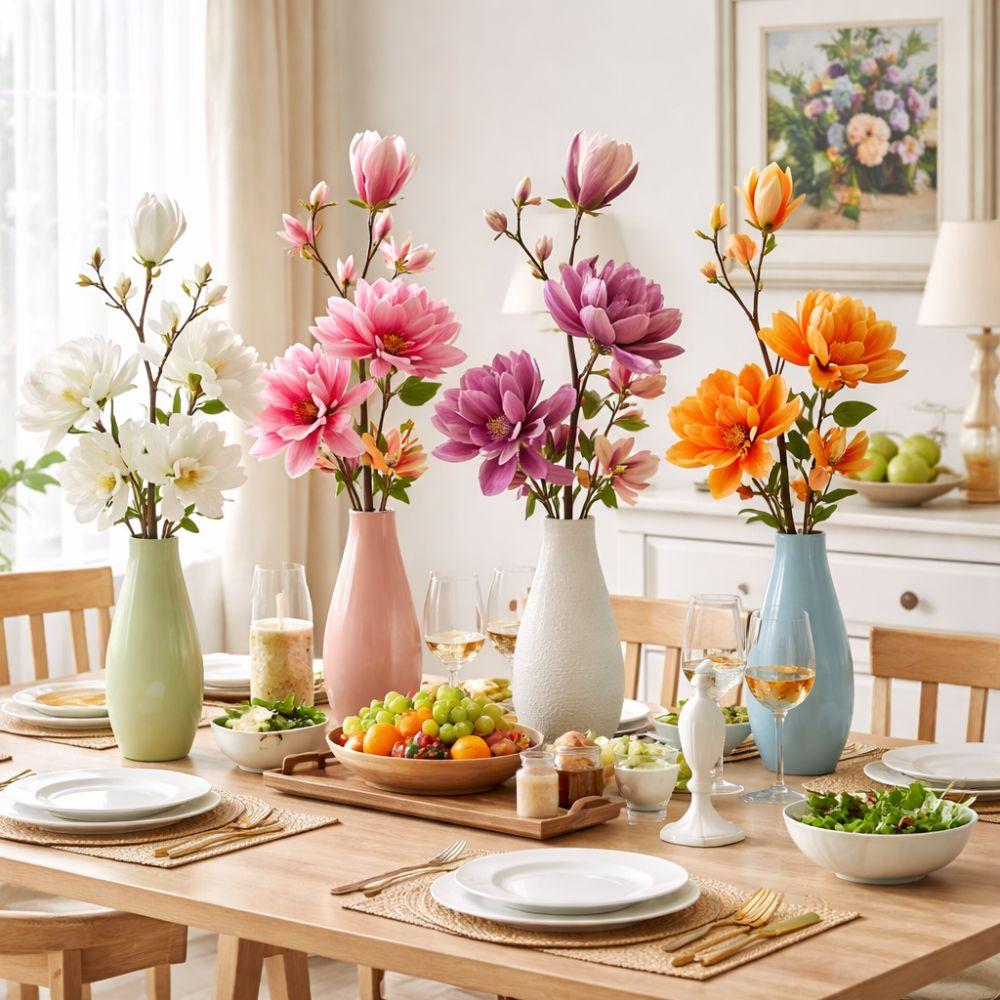 Large Artificial Magnolia Flower Real Touch Handmade Simulation Big Magnolia Realistic EVA Faux Magnolia Branch Teacher's Day