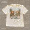 Bear Fishing Shirt Vintage Outdoor Graphic Tee Retro Wildlife Nature Lover S-3XL