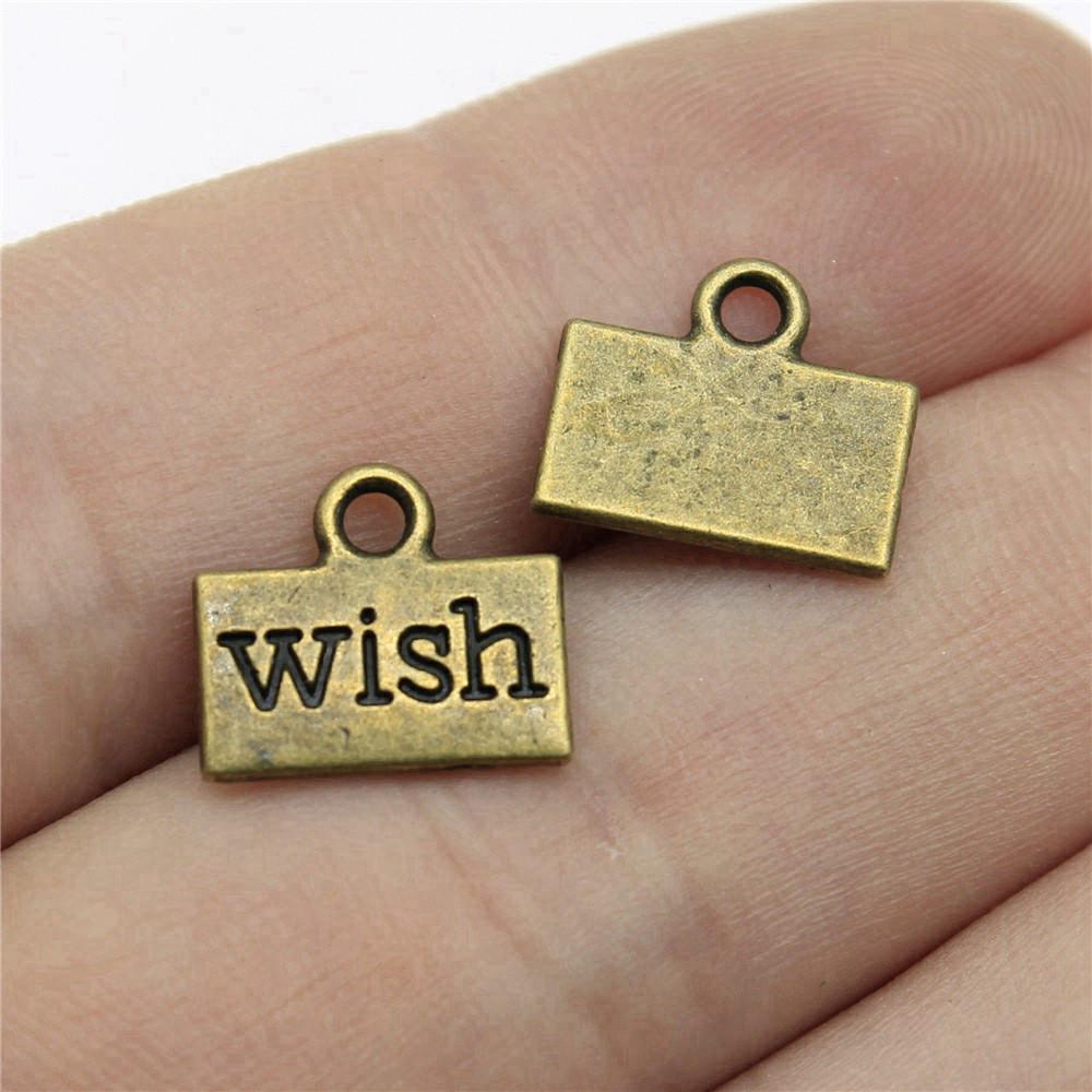 Charms Rectangle Tags Badges Friendship Pendants Minimalist Jewelry Components QC104