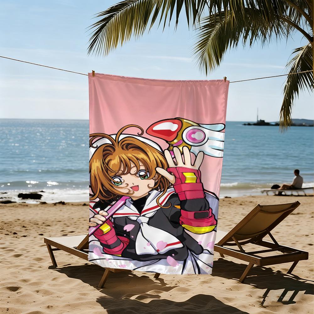 C-cardcaptor anime cute S-sakura Towel Beach Quick Dry Soft Pool Towels Gift for Travel Gym Shower Camping sports