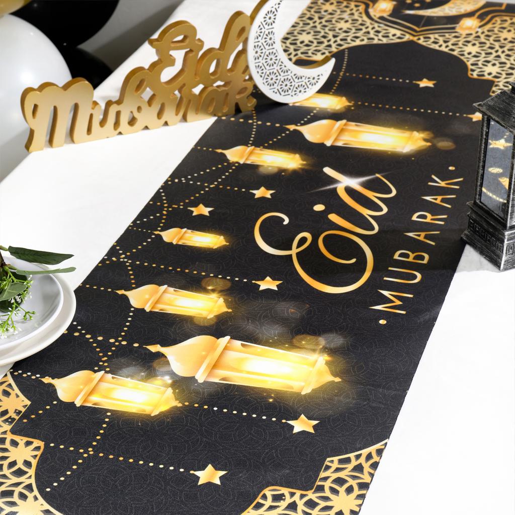 Eid Mubarak Table Runner Eid Mubarak Decoration 2024 For Home Islamic Muslim Festival Eid Al-Fitr Party Supplies Favors Gift