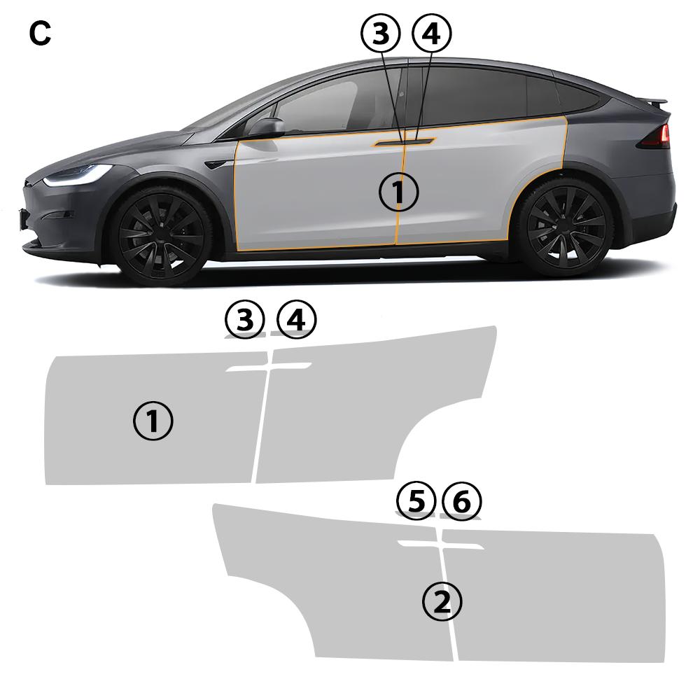8.5MIL TPU Car Bumper Paint Protection Film PPF for Tesla Model X 2025 2025 2025 Pre Cut Anti-Scratch Resistant Clear Bra Kit