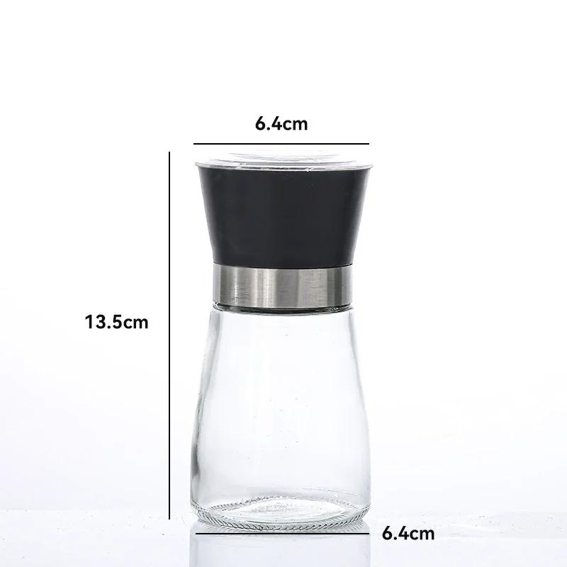 

180/300ML Salt and Pepper Shakers Set with Stand Stainless Steel Salt Pepper Spice Grinder Pepper Grinder Shaker Kitchen Tools