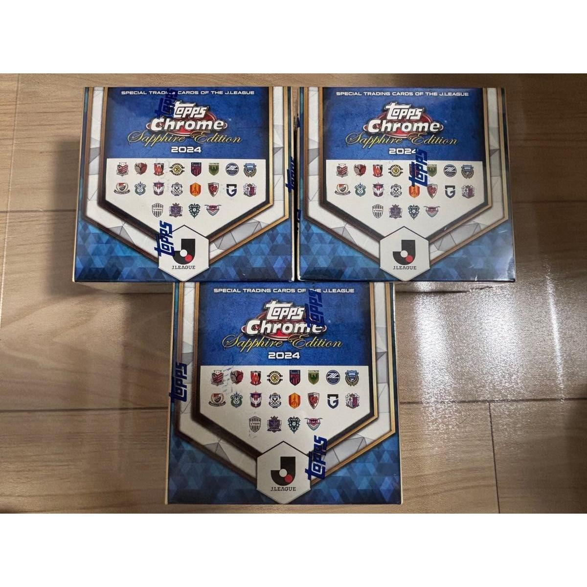 Used 2024 Topps J.League Chrome Sapphire Soccer Tops J.League Chrome Soccer 3 Boxes