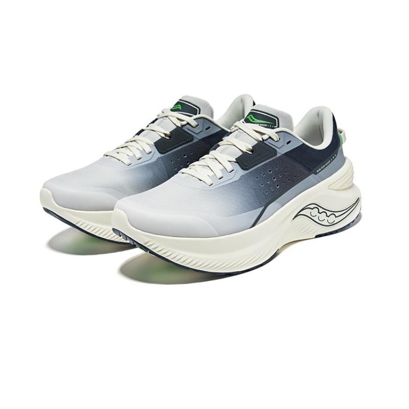 Saucony Shift Flow Lingxun Shock Absorbers Slip Resistant Low top Running Shoes Unisex Gray Blue Saucony S28223-4