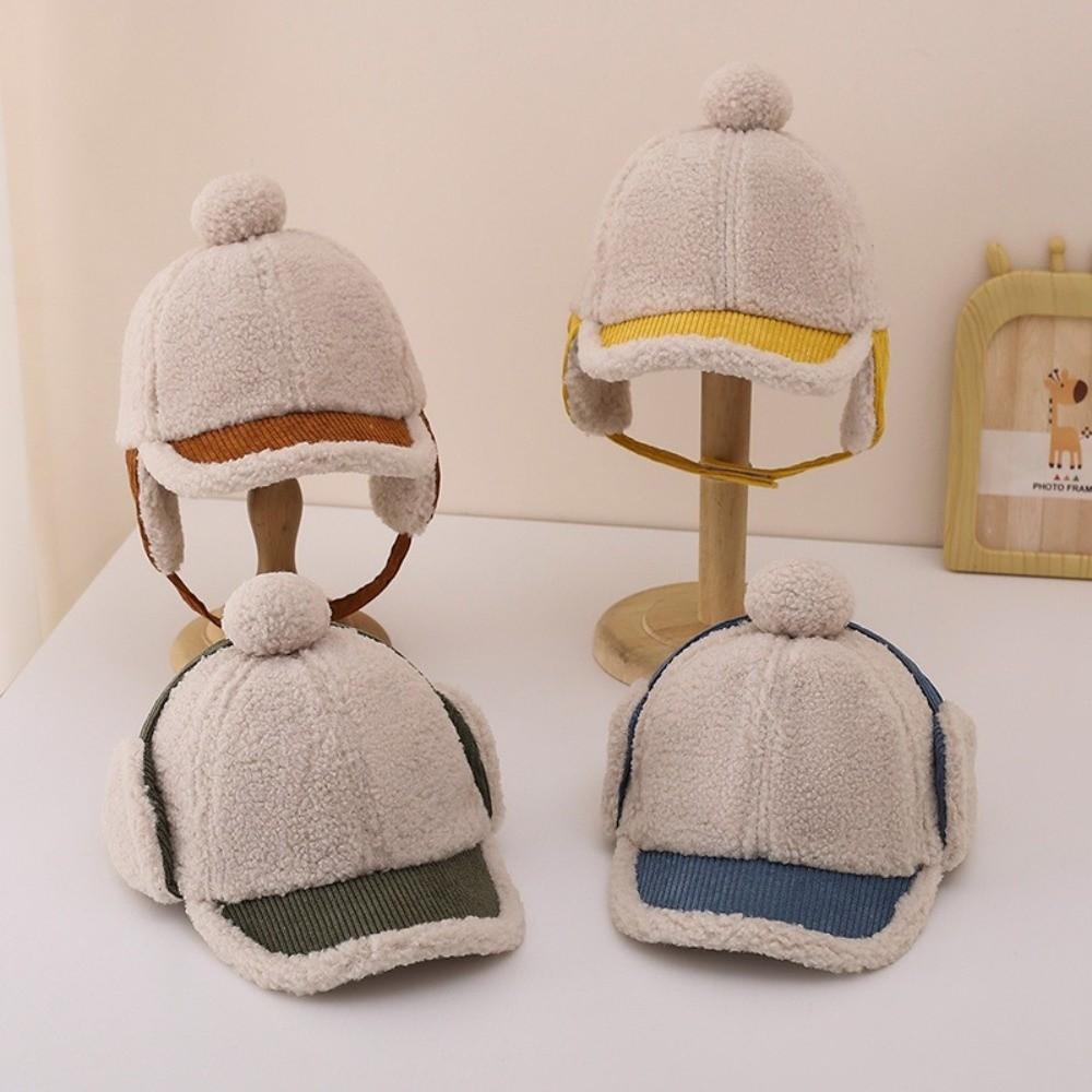 Thickened Kids Baseball Hat Cute Peaked Cap Cute Earflap Hat Skiing